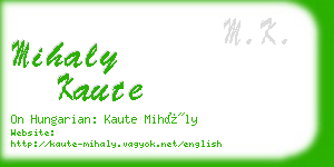 mihaly kaute business card